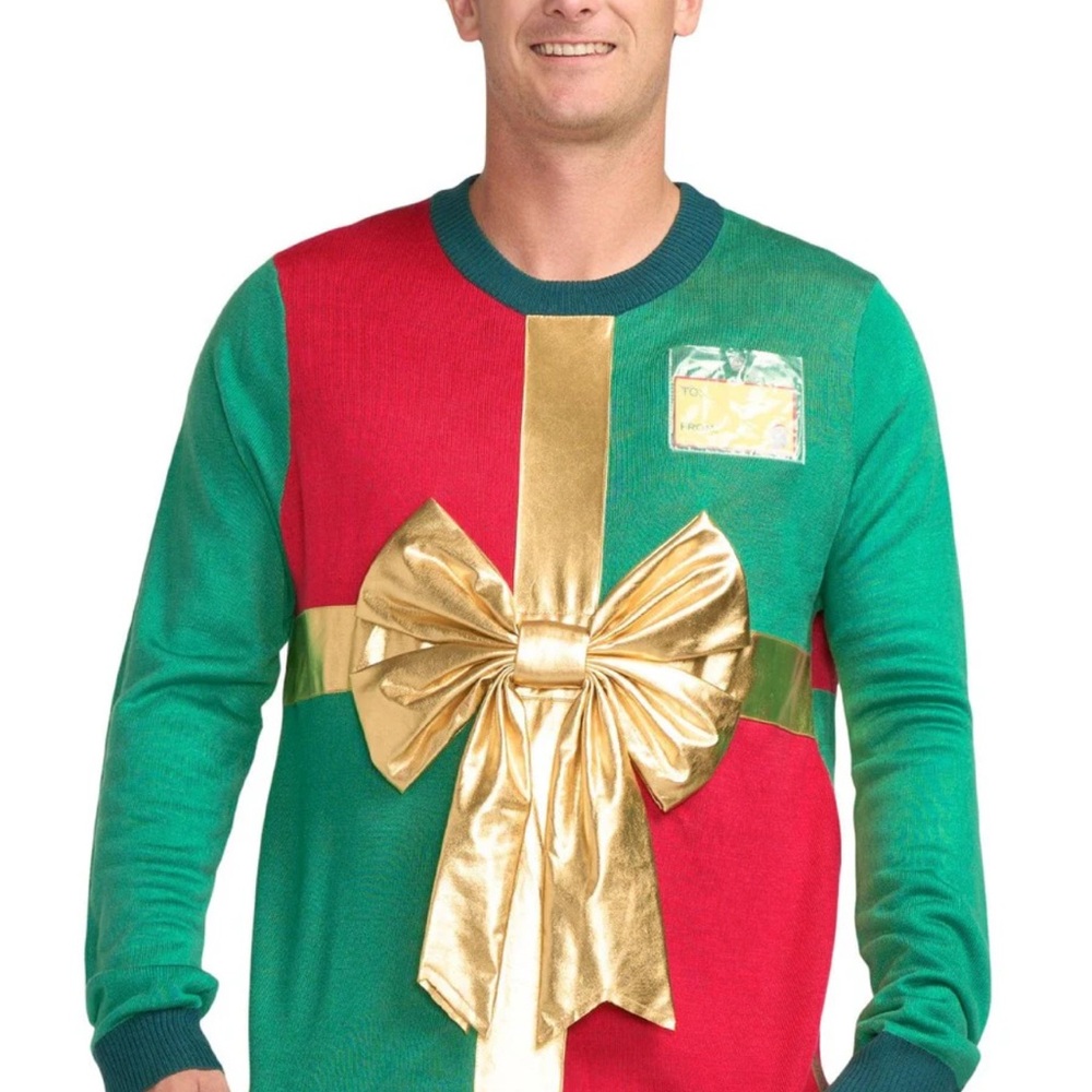 Tipsy Elves Christmas Present Ugly Christmas Sweater - Mens M